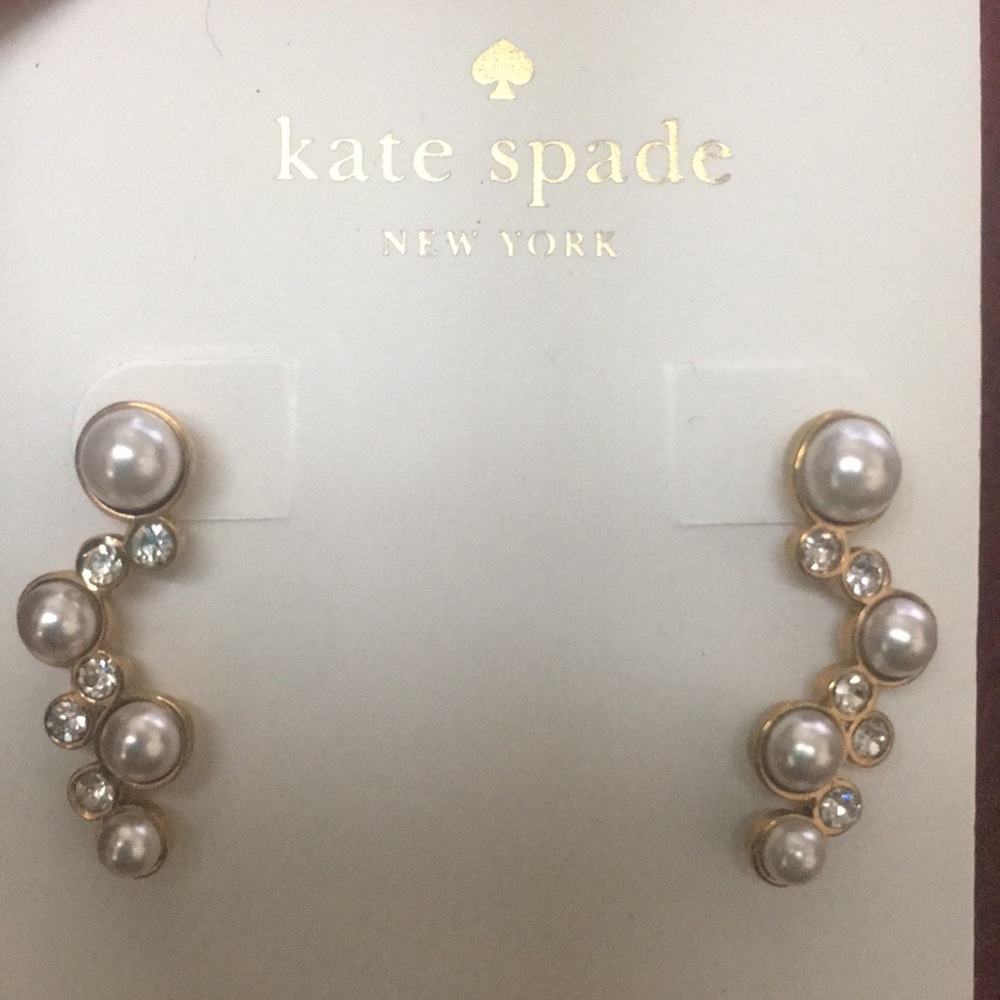Kate Spade Pearl and CZ Drop Earrings